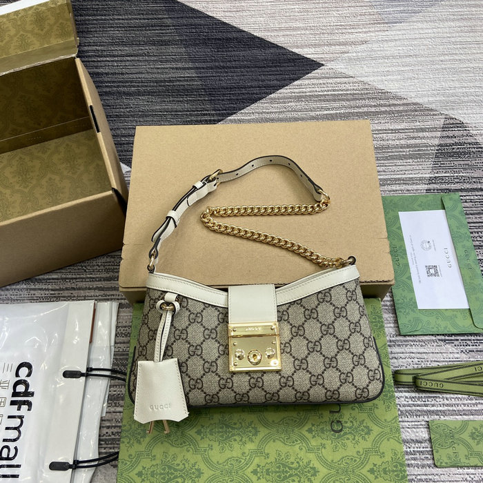 Gucci Padlock Small Shoulder Bag 811705 White