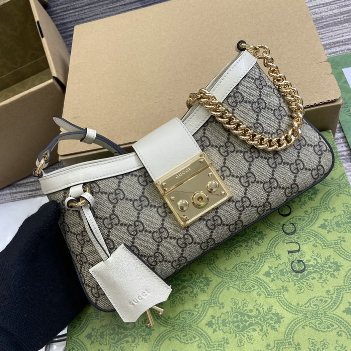 Gucci Padlock Small Shoulder Bag 811705 White