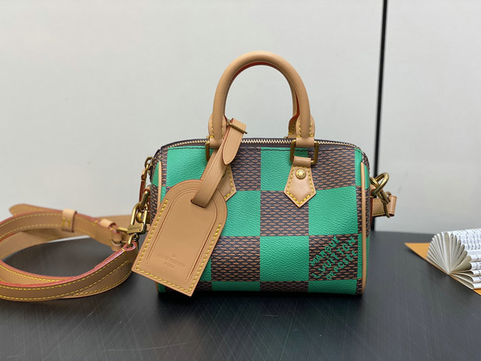 Louis Vuitton Speedy 18 Bandouliere Damier Pop N40611 Green