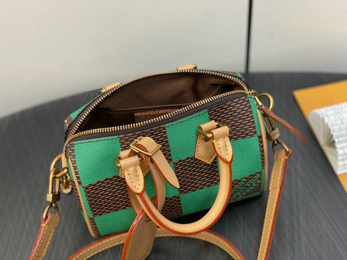 Louis Vuitton Speedy 18 Bandouliere Damier Pop N40611 Green