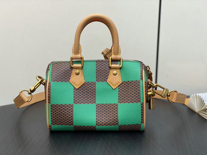 Louis Vuitton Speedy 18 Bandouliere Damier Pop N40611 Green