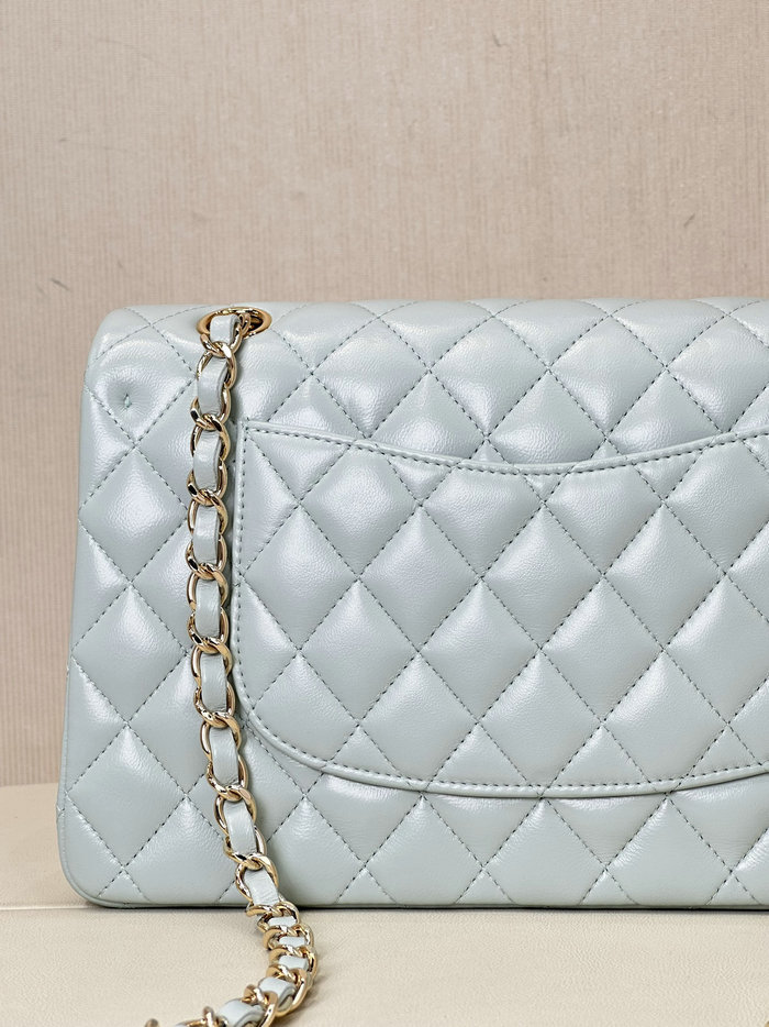 Medium Chanel Lambskin Flap Bag A01112 Light Blue