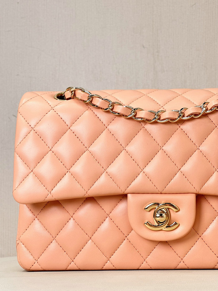 Medium Chanel Lambskin Flap Bag A01112 Nude