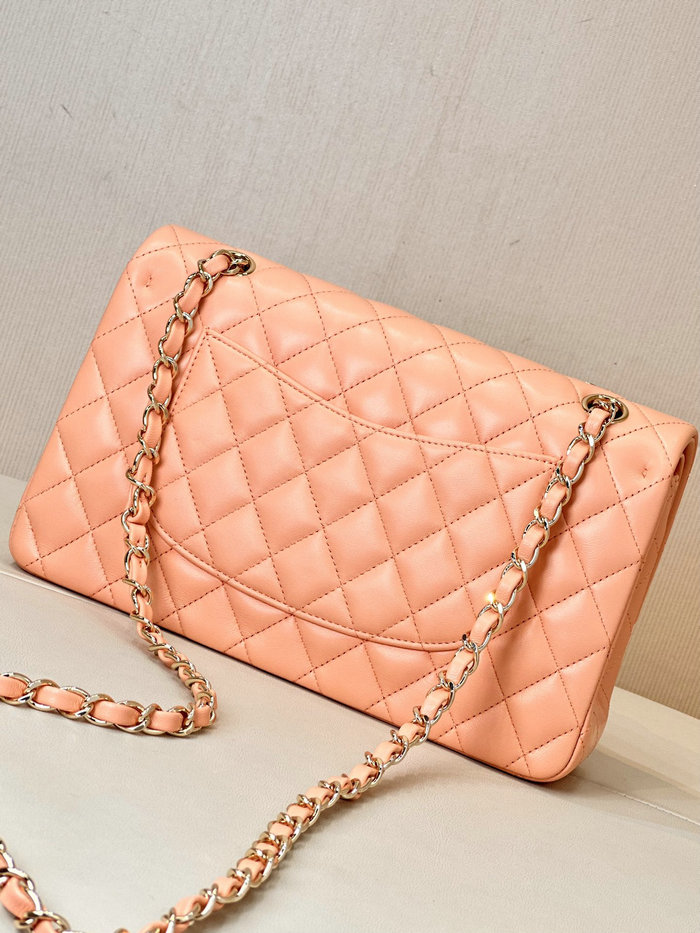 Medium Chanel Lambskin Flap Bag A01112 Nude