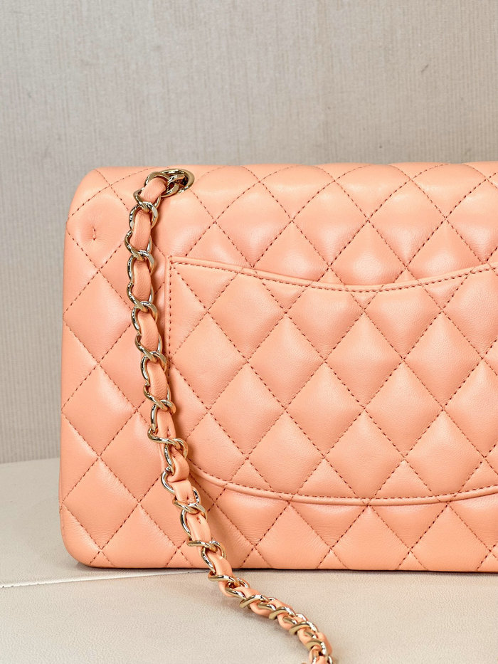 Medium Chanel Lambskin Flap Bag A01112 Nude