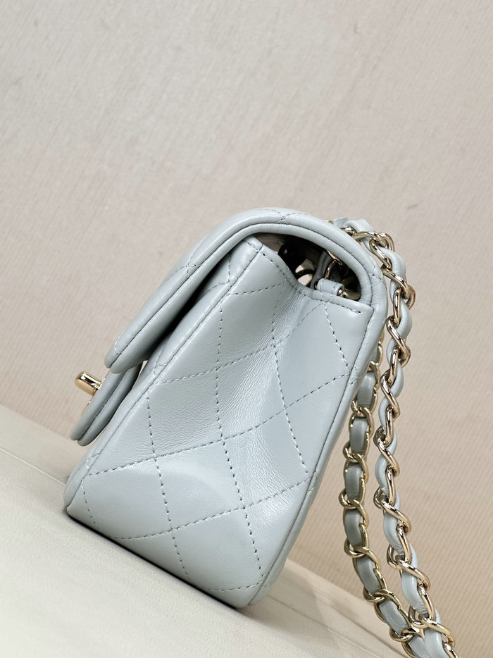 Small Chanel Lambskin Flap Bag A01116 Blue