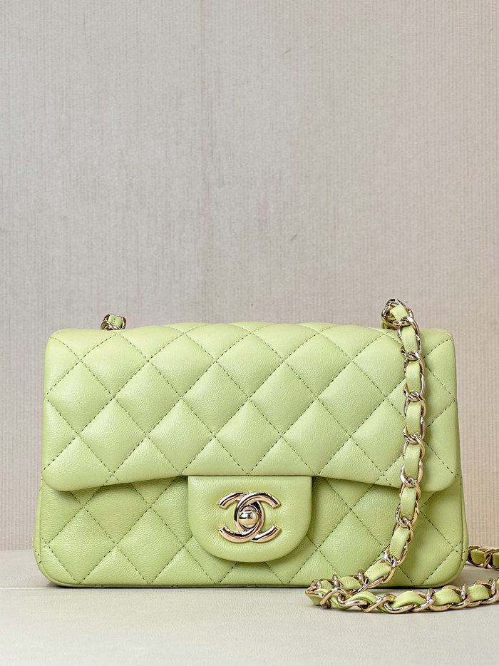 Small Chanel Lambskin Flap Bag A01116 Green