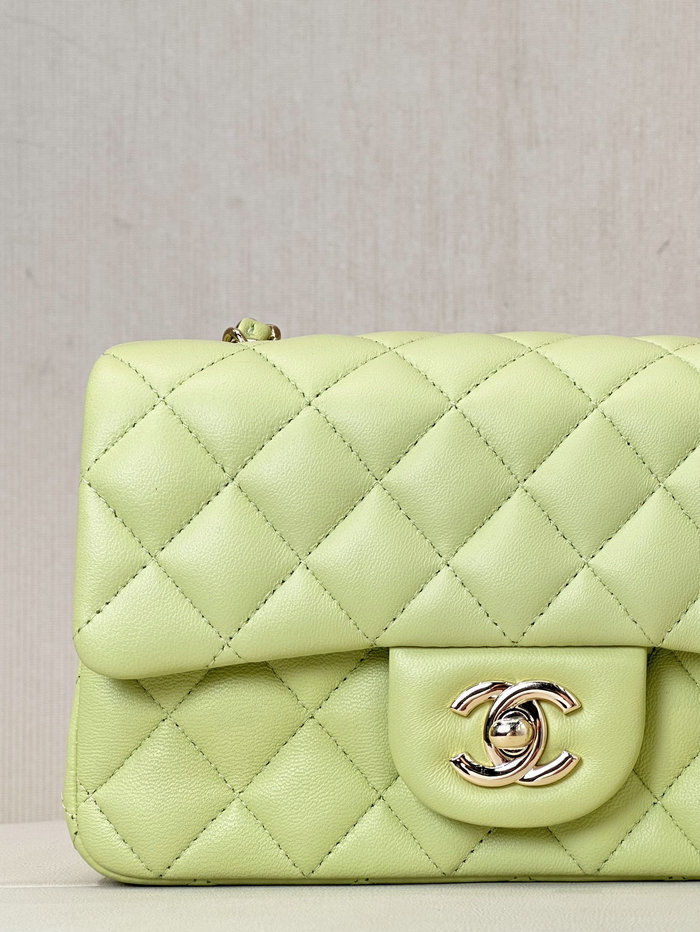 Small Chanel Lambskin Flap Bag A01116 Green