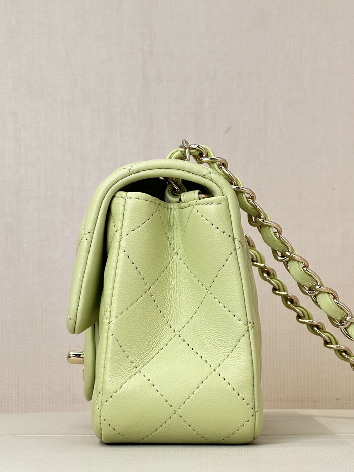 Small Chanel Lambskin Flap Bag A01116 Green