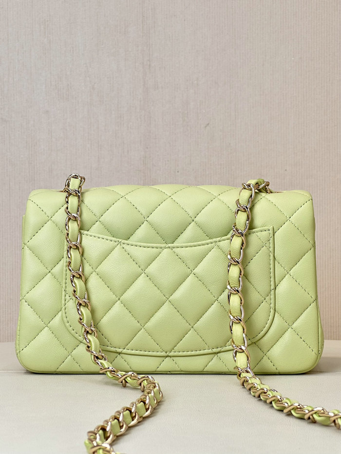 Small Chanel Lambskin Flap Bag A01116 Green