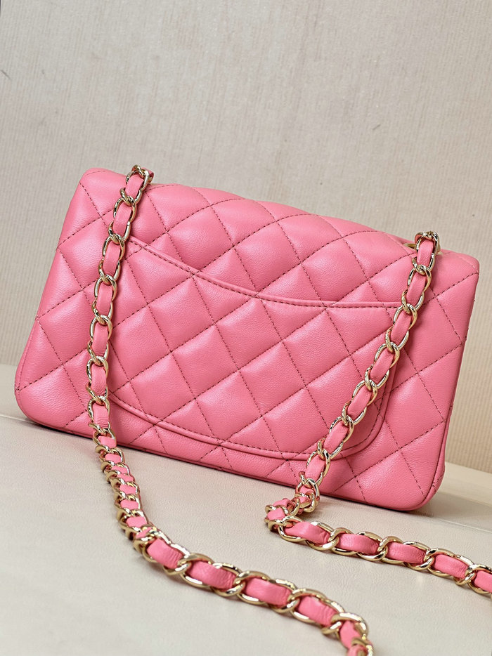 Small Chanel Lambskin Flap Bag A01116 Peach