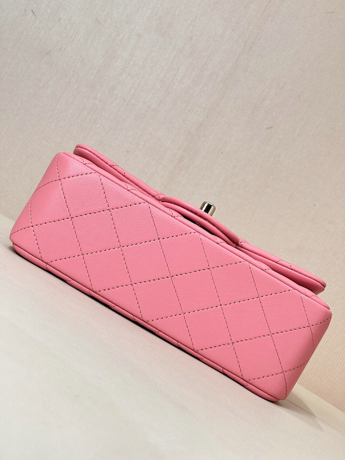 Small Chanel Lambskin Flap Bag A01116 Peach