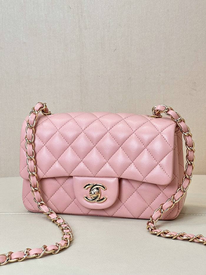 Small Chanel Lambskin Flap Bag A01116 Pink