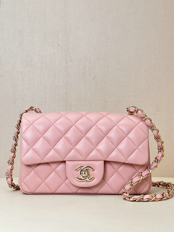 Small Chanel Lambskin Flap Bag A01116 Pink