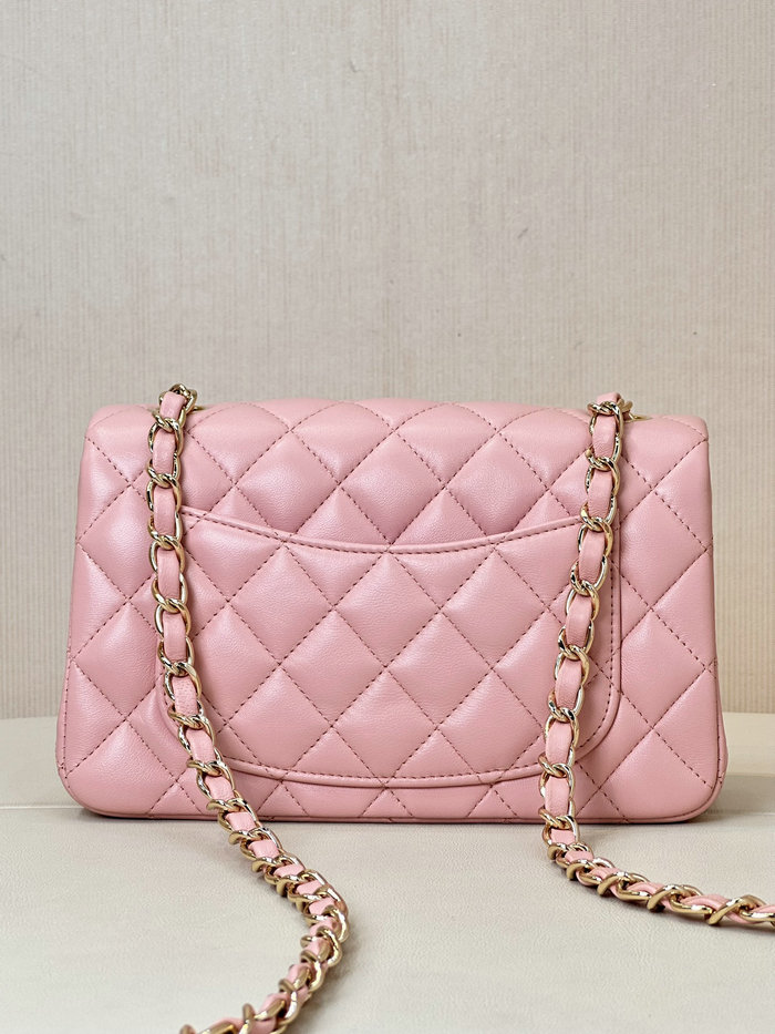 Small Chanel Lambskin Flap Bag A01116 Pink