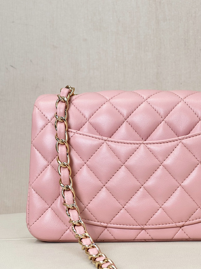 Small Chanel Lambskin Flap Bag A01116 Pink