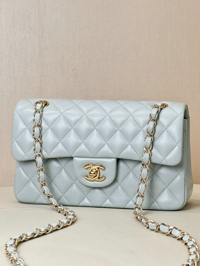 Small Chanel Lambskin Flap Bag A01117 Blue