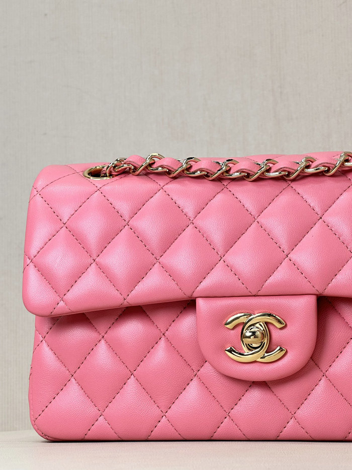 Small Chanel Lambskin Flap Bag A01117 Rose