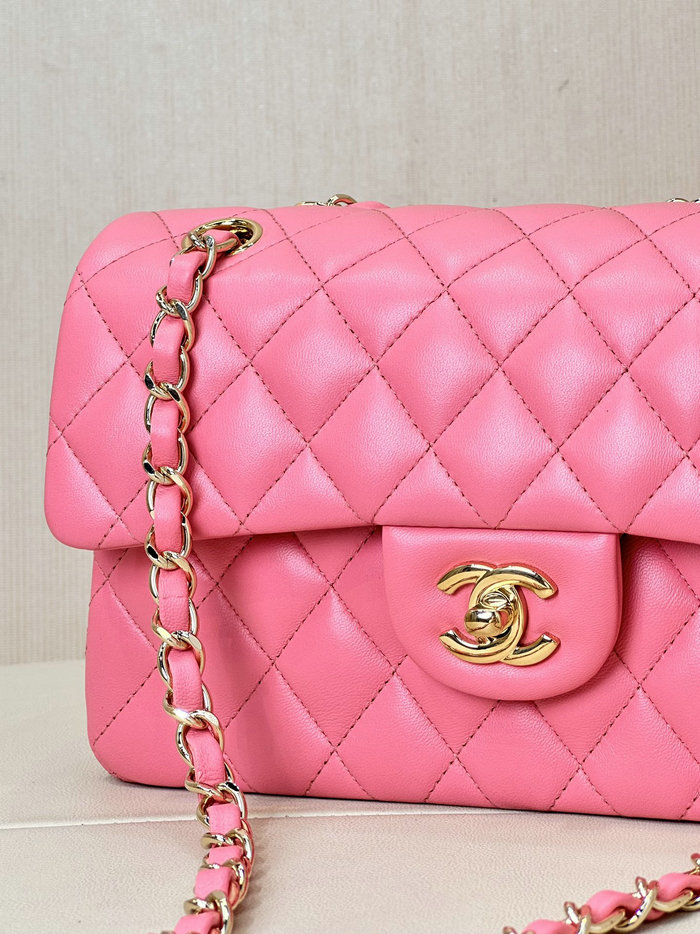 Small Chanel Lambskin Flap Bag A01117 Rose