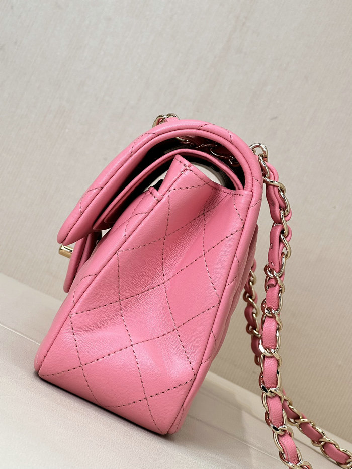 Small Chanel Lambskin Flap Bag A01117 Rose