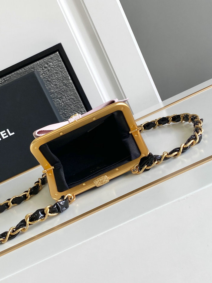 Chanel Mini Shiny Lambskin Clutch AP4028 Black