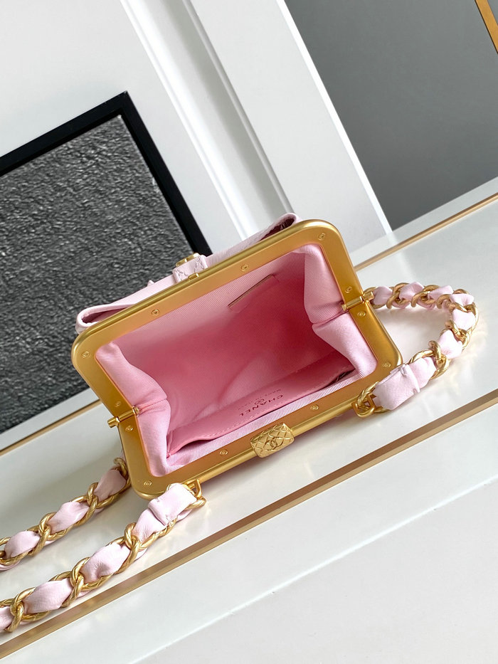 Chanel Mini Shiny Lambskin Clutch AP4028 Pink