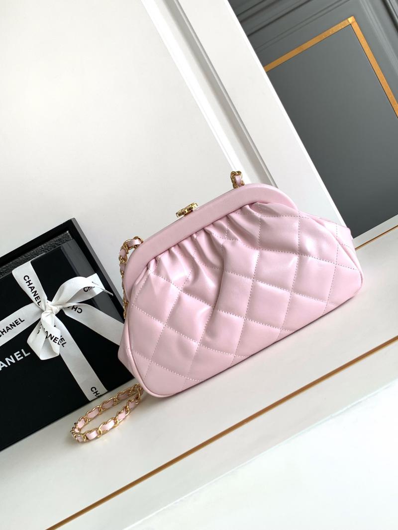 Chanle Lambskin Clutch AS4717 Pink