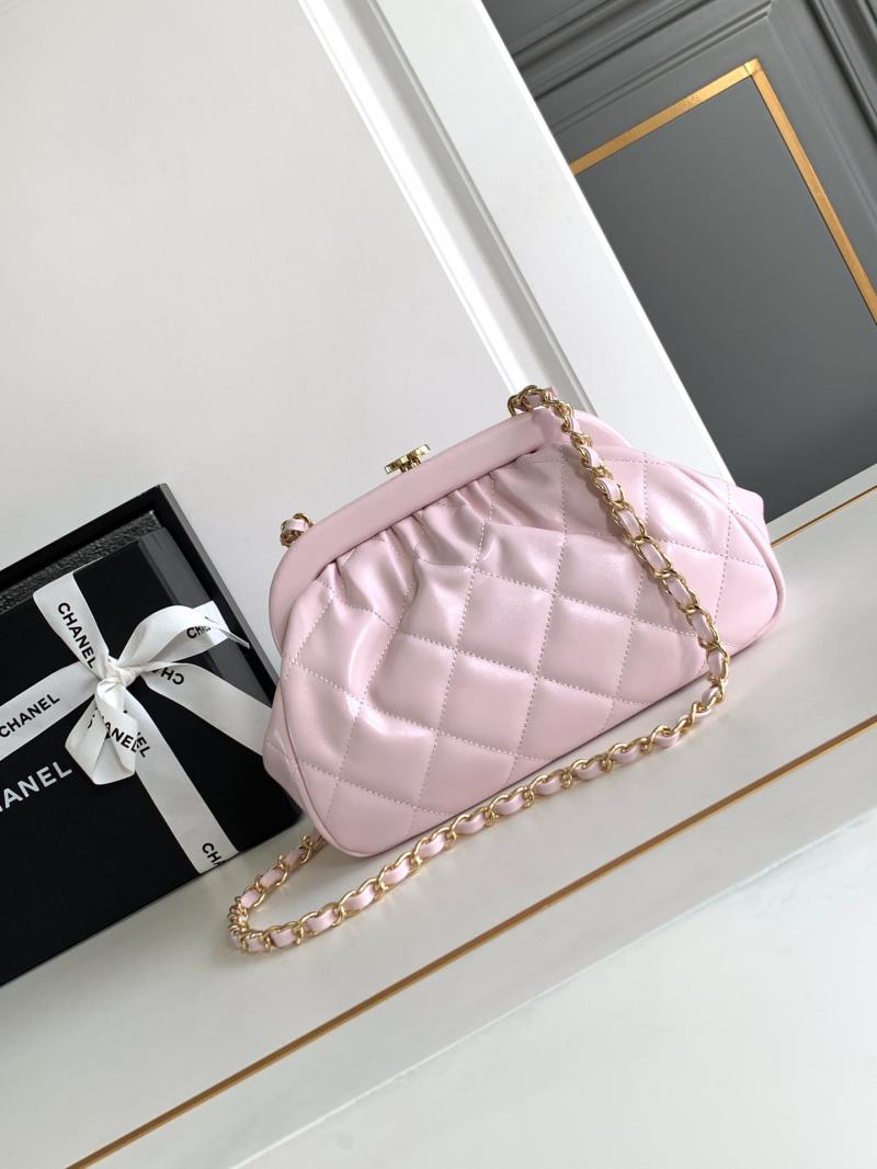 Chanle Lambskin Clutch AS4717 Pink