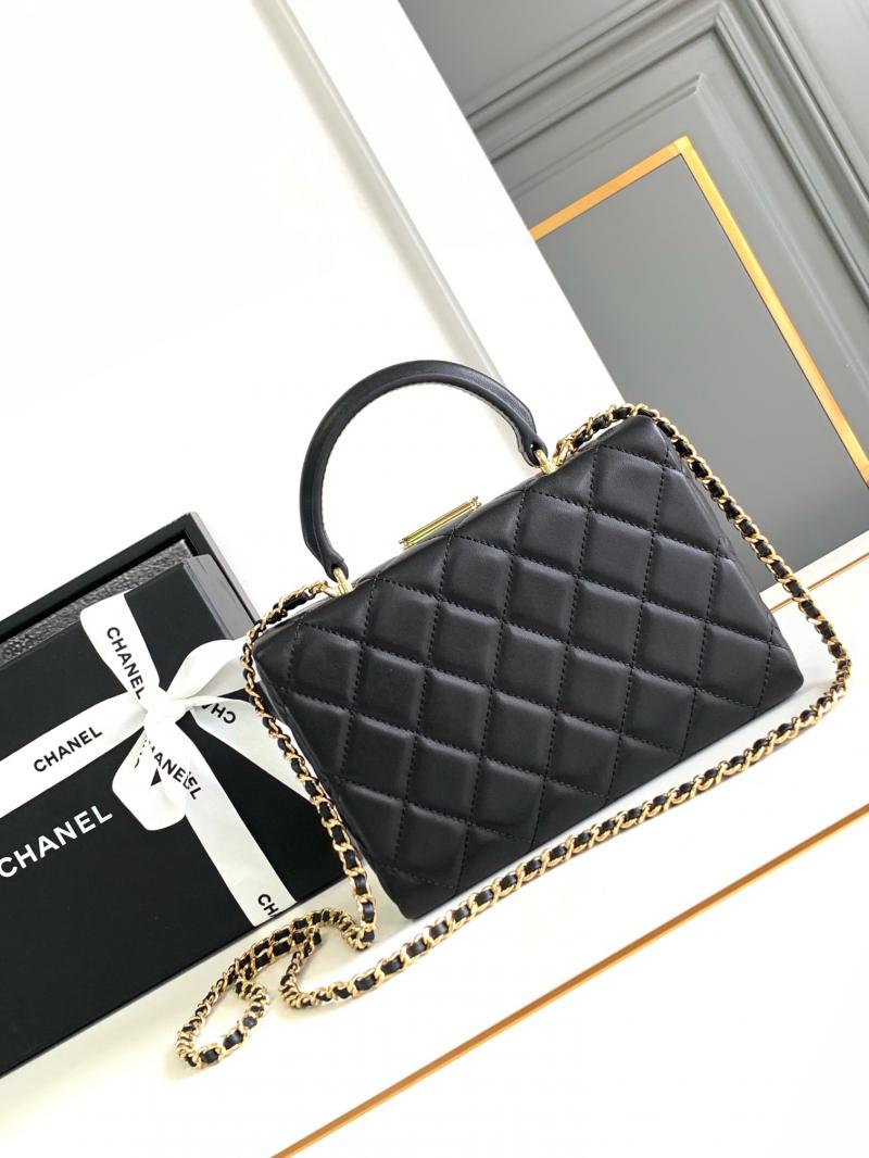 Chanle Lambskin Vanity Case AS25 Black