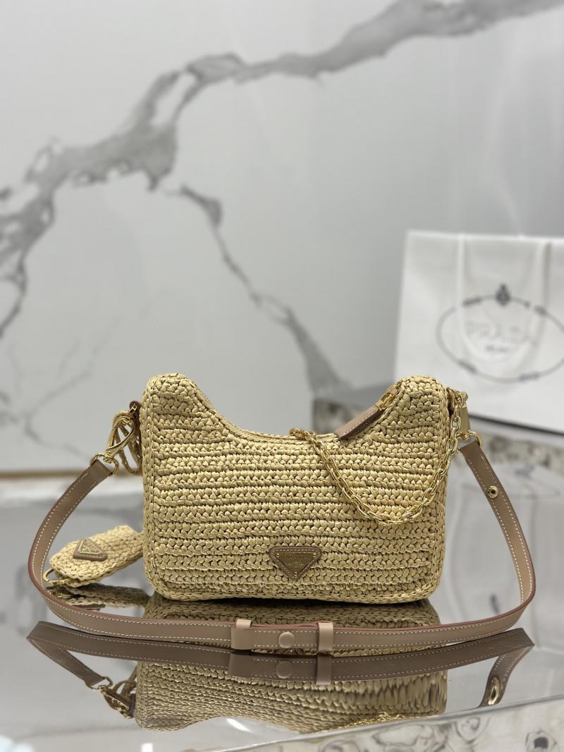 Prada Re-edition Crochet Raffia mini-bag 1BC204