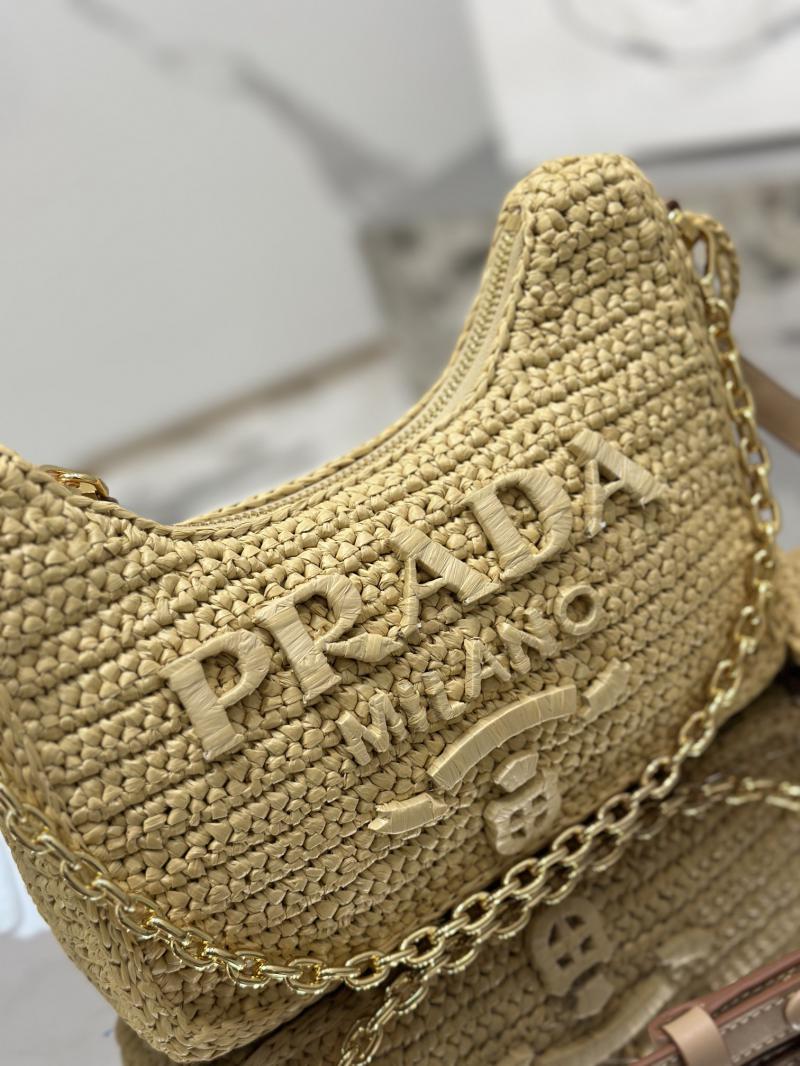 Prada Re-edition Crochet Raffia mini-bag 1BC204