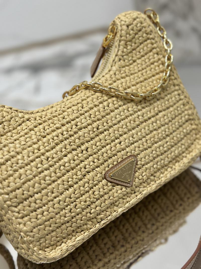 Prada Re-edition Crochet Raffia mini-bag 1BC204