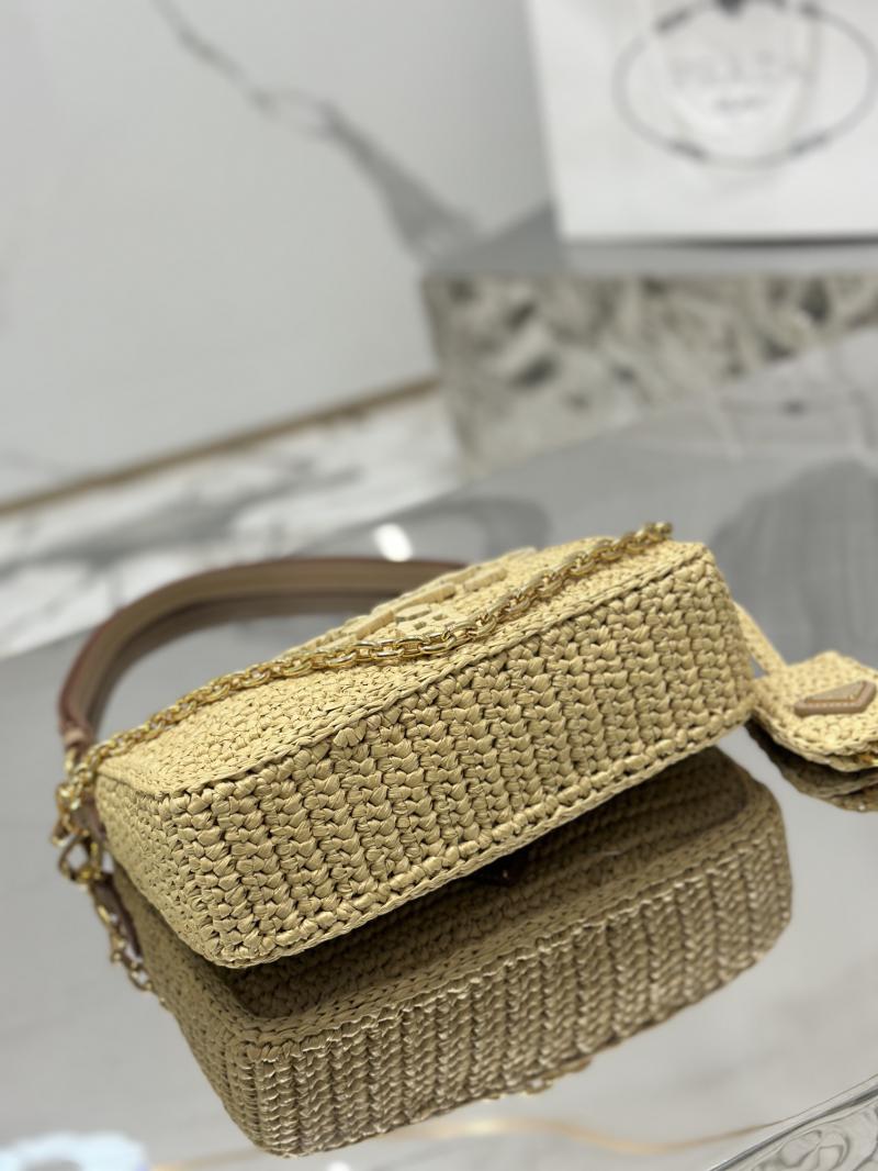 Prada Re-edition Crochet Raffia mini-bag 1BC204