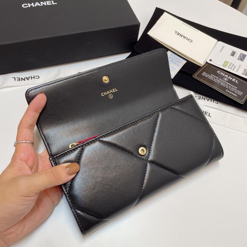 Chanel 19 Zipper Long Wallet AP0955