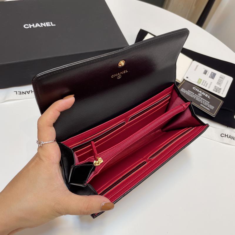 Chanel 19 Zipper Long Wallet AP0955