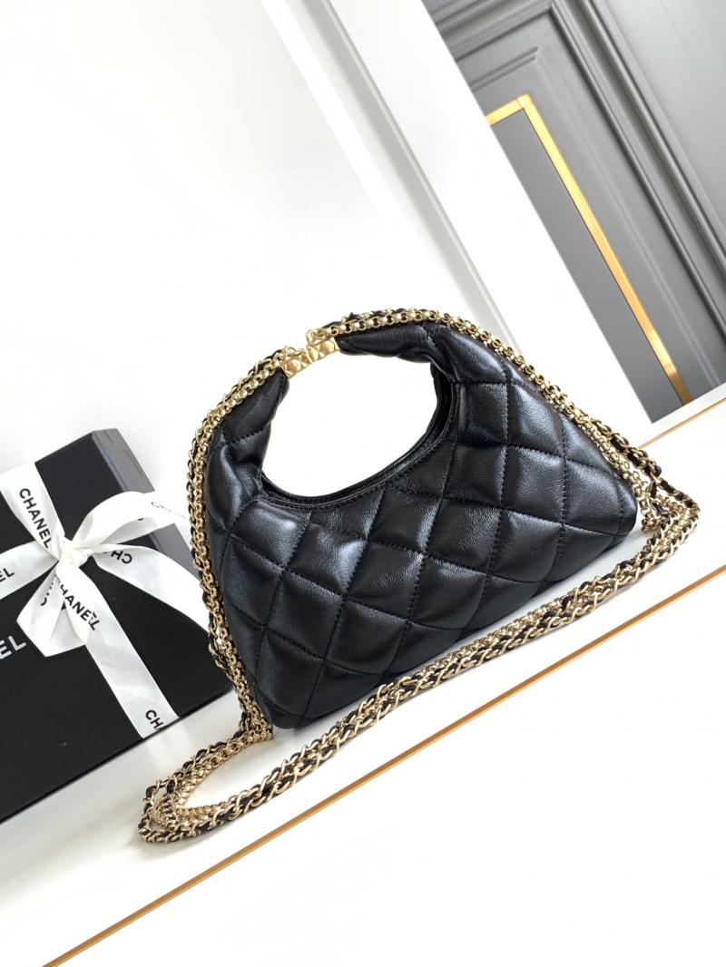 Chanel Chain Hobo Bag Black AS4966