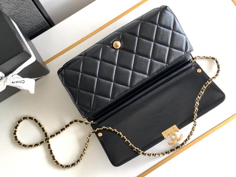 Chanel Lambskin Shoulder Bag AS2713 Black