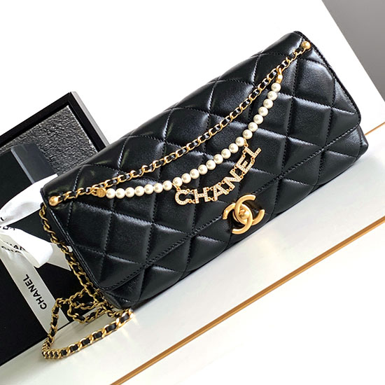 Chanel Lambskin Shoulder Bag AS2713 Black