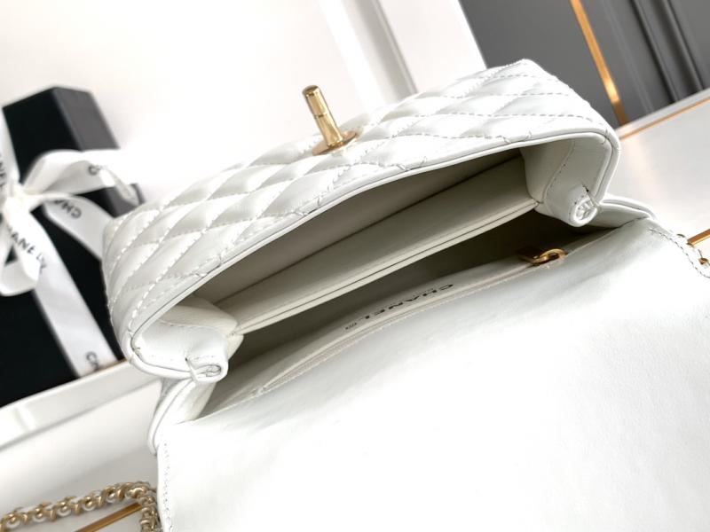 Chanel Mini Coco Handle Bag AS2215 White