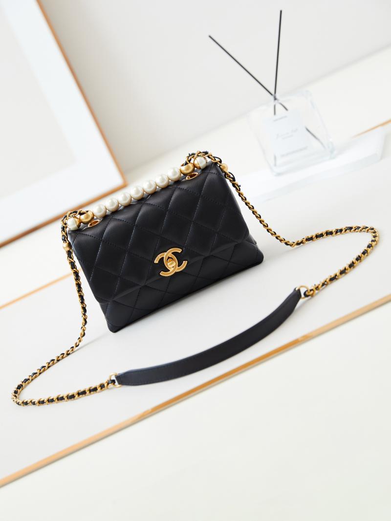 Chanel Mini Flap Bag with Top Handle AS5001 Black