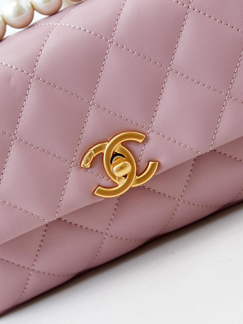 Chanel Mini Flap Bag with Top Handle AS5001 Pink