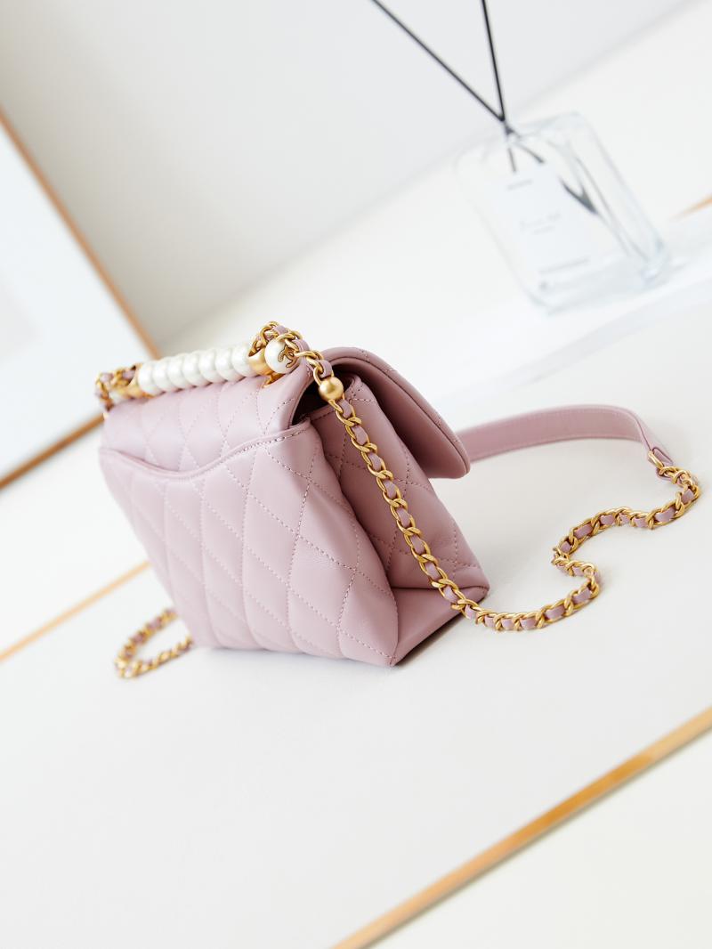 Chanel Mini Flap Bag with Top Handle AS5001 Pink