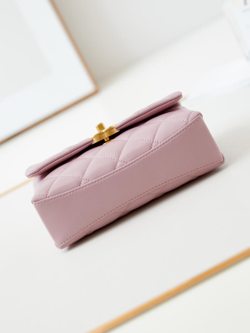 Chanel Mini Flap Bag with Top Handle AS5001 Pink