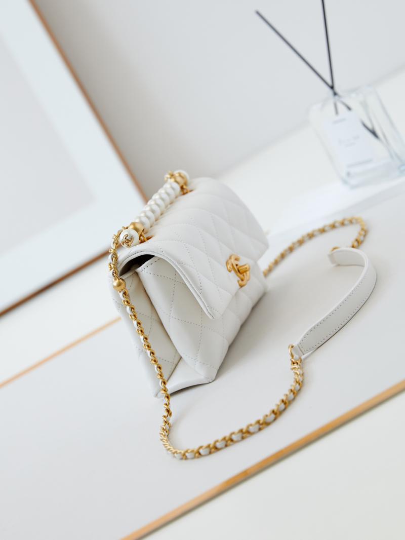 Chanel Mini Flap Bag with Top Handle AS5001 White