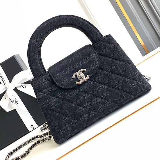 Chanel Mini Kelly Denim Shopping Bag AS4416