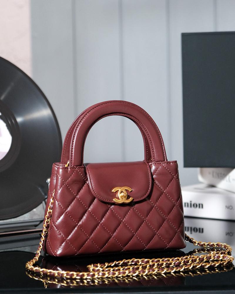 Chanel Mini Kelly Shopping Bag AS4416 Burgundy