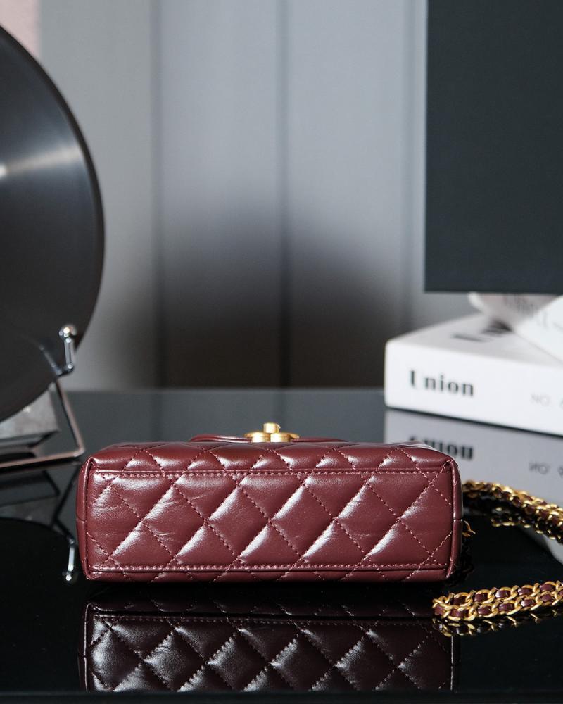 Chanel Mini Kelly Shopping Bag AS4416 Burgundy