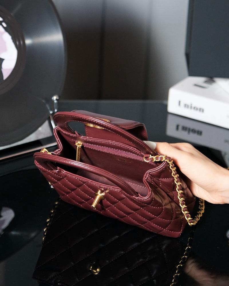 Chanel Mini Kelly Shopping Bag AS4416 Burgundy