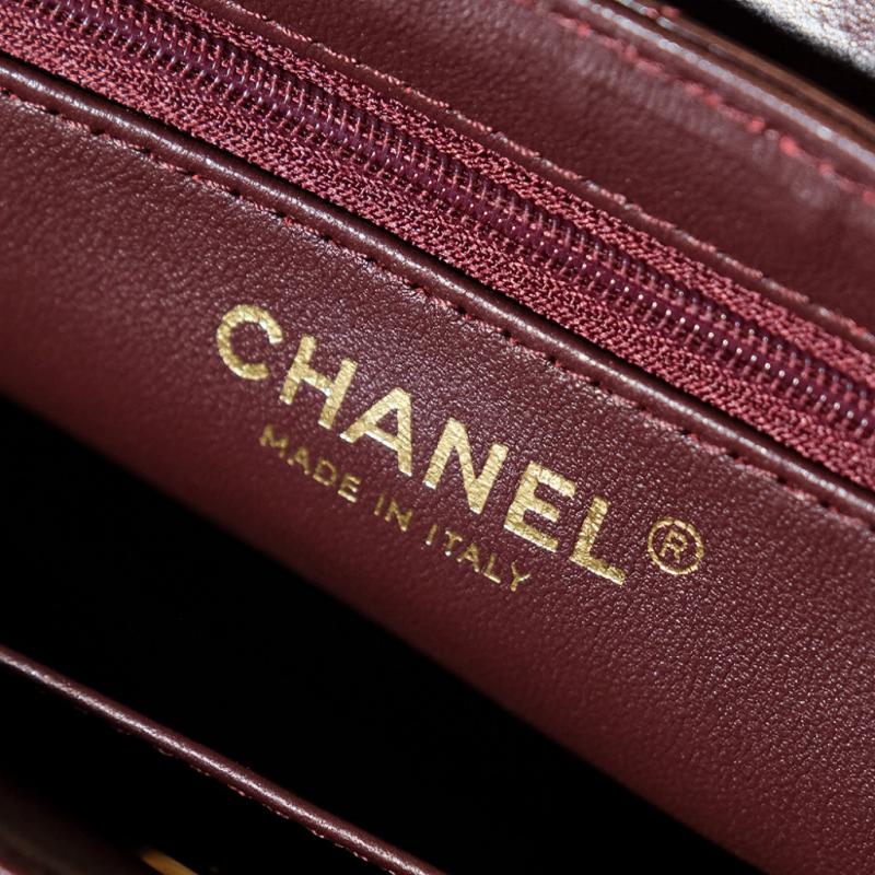 Chanel Mini Kelly Shopping Bag AS4416 Burgundy