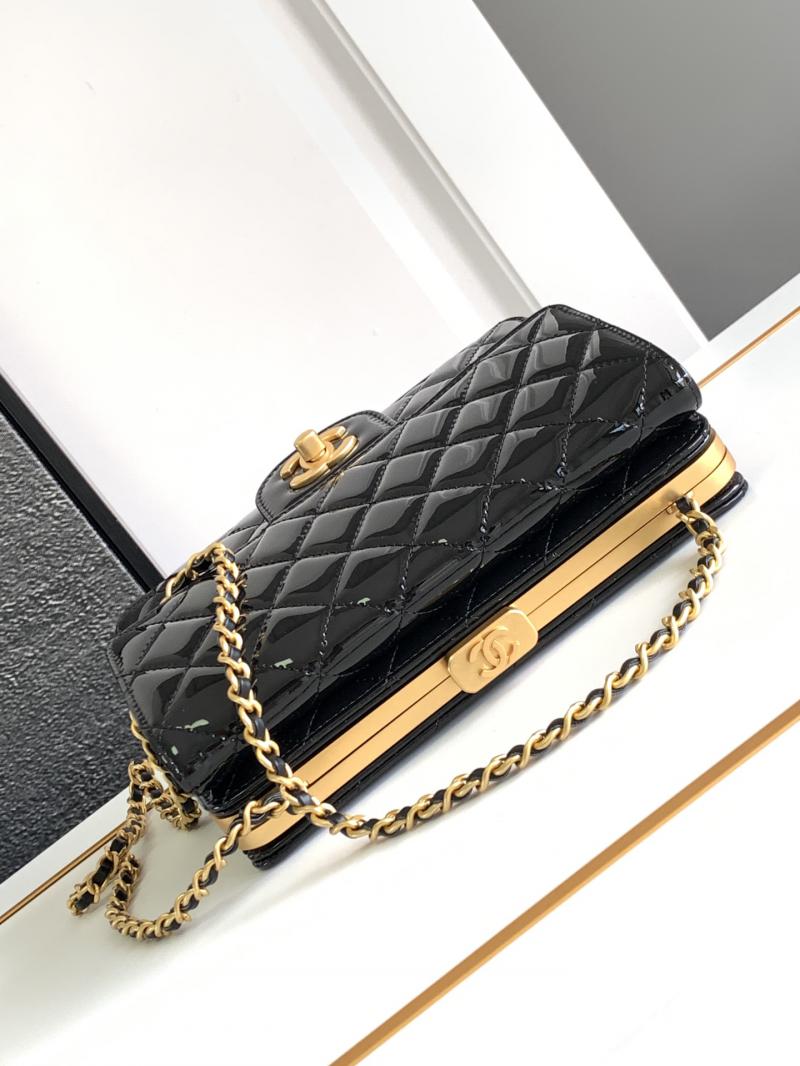 Chanel Patent Leather Shoulder Bag Black AS4479